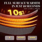 Electric Warming Mat for Food, 580W Fast Heating, 6 Temp, 212°F in Gray, alternate view 4