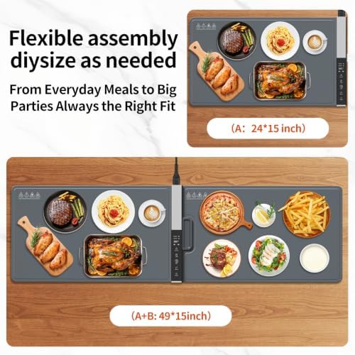 Electric Warming Mat for Food Extra Large Heating Warmer Mat Tray, alternate view 5