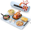 Electric Warming Mat for Food, Roll-Up Silicone Heating Pad with 7 Adjustable Tempmaster Levels, Foldable