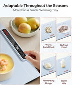 Electric Warming Mat for Food, Roll-Up Silicone Heating Pad with 7 Adjustable Tempmaster Levels, Foldable, alternate view 5
