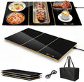 Electric Warming Tray 26"x16" with Storage Bag, Adjustable‐Size Food Warming Mat, 3‐in‐1 Expandable Modular