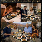 Electric Warming Tray 26"x16" with Storage Bag, Adjustable‐Size Food Warming Mat, 3‐in‐1 Expandable Modular, alternate view 2
