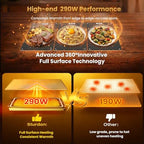 Electric Warming Tray 26"x16" with Storage Bag, Adjustable‐Size Food Warming Mat, 3‐in‐1 Expandable Modular, alternate view 4