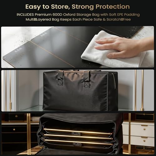 Electric Warming Tray 26"x16" with Storage Bag, Adjustable‐Size Food Warming Mat, 3‐in‐1 Expandable Modular, alternate view 5