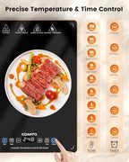 Electric Warming Tray, 3-Pack Modular Glass Food Warming Mat in Black&gloden, alternate view 2