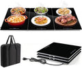 Electric Warming Tray, 3-Panel Modular Glass Food Warmer for Buffet Parties