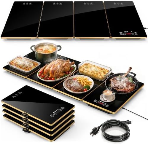 Electric Warming Tray, 4-in-1 Food Warmers for Parties Buffet