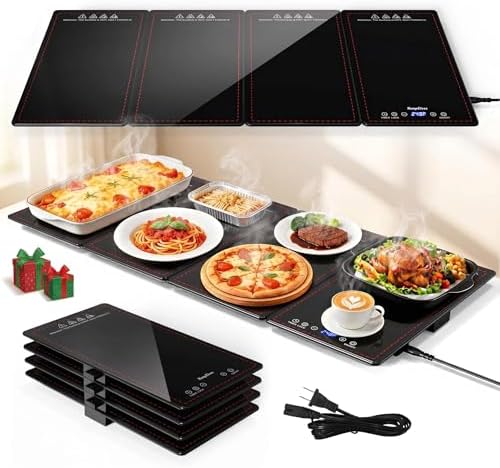 Electric Warming Tray,4-in-1 Modular Food Warmers for Parties Buffet