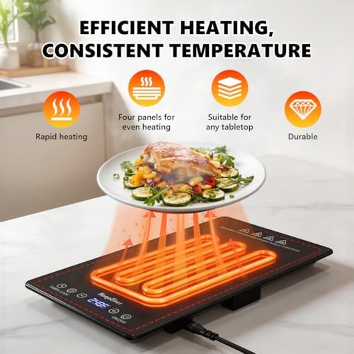 Electric Warming Tray,4-in-1 Modular Food Warmers for Parties Buffet, alternate view 4