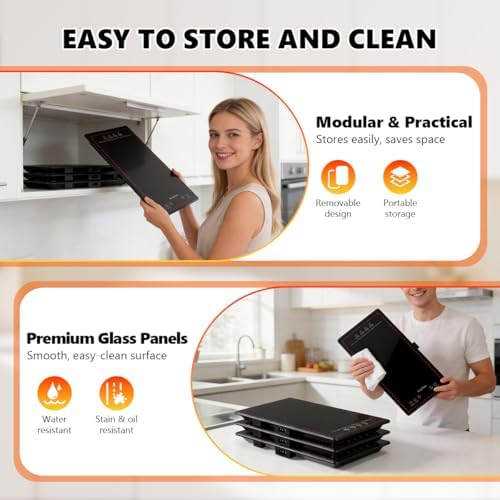 Electric Warming Tray,4-in-1 Modular Food Warmers for Parties Buffet, alternate view 6