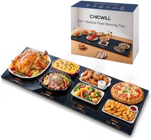 Electric Warming Tray, 48" × 16" Food Warmer for Parties Buffet