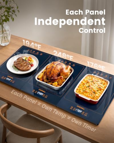 Electric Warming Tray, 48" × 16" Food Warmer for Parties Buffet, alternate view 2
