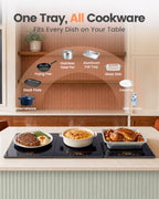 Electric Warming Tray, 48" × 16" Food Warmer for Parties Buffet, alternate view 6