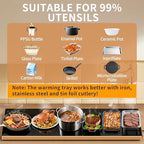 Electric Warming Tray, Extralong 59"x12", Tempered Glass Warming Mat for Food, alternate view 3