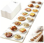Electric Warming Tray for Buffet Party: 8 in 1 White Food Warmer Glass Top