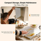 Electric Warming Tray with Independent Temp Control, 31"x15" Glass Surface Warming Mat for Food, 10 Temp, alternate view 4