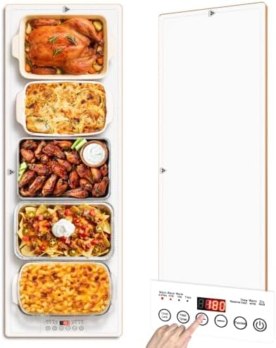 Electric Warming Trays for Buffets Party - 40x14 Inch Food Warmers, Buffet Servers and Warmers - Extra Large Hot