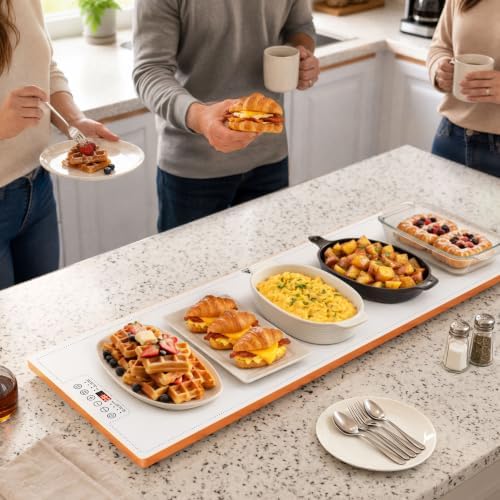 Electric Warming Trays for Buffets Party - 40x14 Inch Food Warmers, Buffet Servers and Warmers - Extra Large Hot, alternate