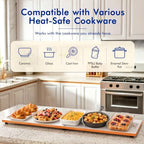 Electric Warming Trays for Buffets Party - 40x14 Inch Food Warmers, Buffet Servers and Warmers - Extra Large Hot, alternate