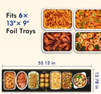 Electric Warming Trays for Buffets Party - 55x14 Inch Food Warmers, Buffet Servers and Warmers - Extra Large Hot, alternate