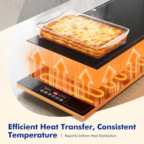 Electric Warming Trays for Buffets Party - 55x14 Inch Food Warmers, Buffet Servers and Warmers - Extra Large Hot, alternate