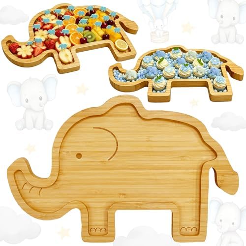 Elephant Charcuterie Board Safari Birthday Baby Shower Decorations Platter in Elephant