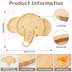 Elephant Party Decorations Wooden Elephant Charcuterie Board, Safari Serving Tray for Baby Shower, Gender, alternate view 3