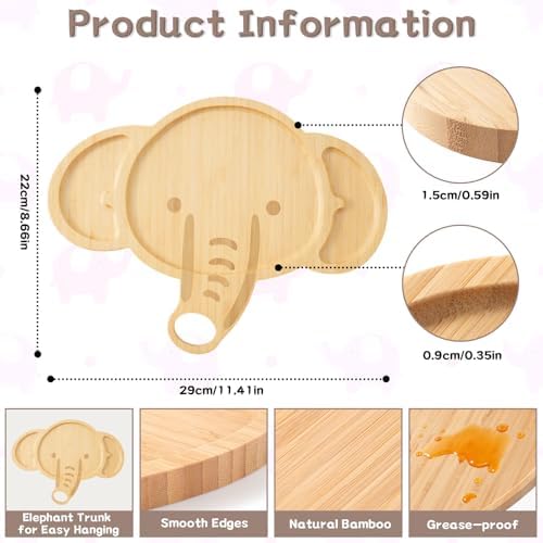 Elephant Party Decorations Wooden Elephant Charcuterie Board, Safari Serving Tray for Baby Shower, Gender, alternate view 3