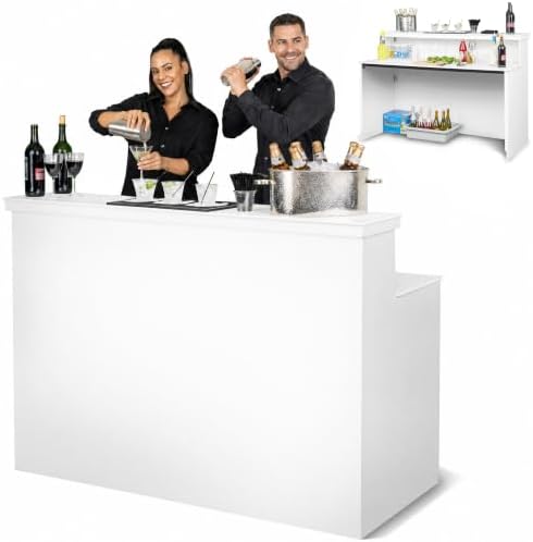 Elite Heavy-Duty Portable Bar Table - White or Black