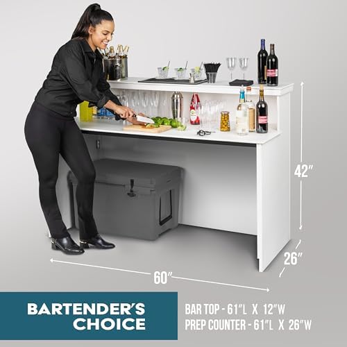 Elite Heavy-Duty Portable Bar Table - White or Black, alternate view 2
