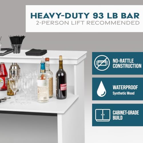 Elite Heavy-Duty Portable Bar Table - White or Black, alternate view 4