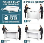 Elite Heavy-Duty Portable Bar Table - White or Black, alternate view 5