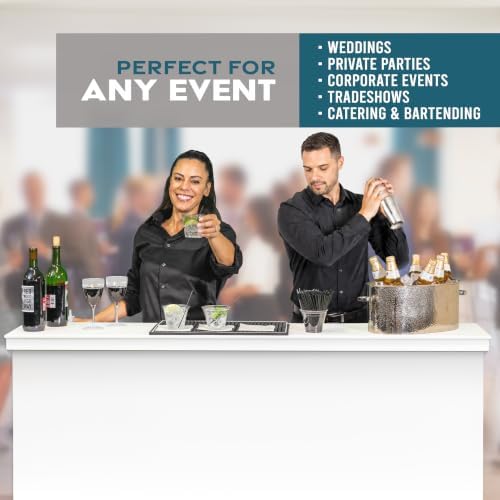 Elite Heavy-Duty Portable Bar Table - White or Black, alternate view 6