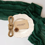 Emerald Green Cheesecloth Table Runner 120 in Fall Christmas Decorations, alternate view 5