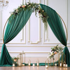 Emerald Green Wedding Arch Draping Fabric 28" x19FT Sheer Curtain Drapes in 28" width x 19Ft length(2 Panels) in, alternate