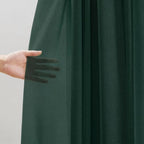 Emerald Green Wedding Arch Draping Fabric Sheer Curtain Drapes 2 Panels | 20ft Extra Long Shimmery Backdrop, alternate view 5