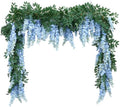 Encrypted Flower Vine Wisteria Artificial Garland Hanging(Blue, 2pcs) in Blue