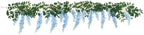 Encrypted Flower Vine Wisteria Artificial Garland Hanging(Blue, 2pcs) in Blue, alternate view 6