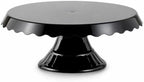 Essential Black Cake Stand - Round Plastic Dessert Display for Parties, Weddings & Birthdays - Cupcake Holder