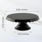 Essential Black Cake Stand - Round Plastic Dessert Display for Parties, Weddings & Birthdays - Cupcake Holder, alternate view