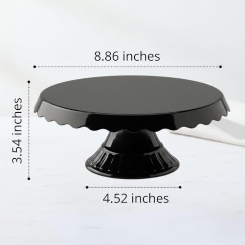 Essential Black Cake Stand - Round Plastic Dessert Display for Parties, Weddings & Birthdays - Cupcake Holder, alternate view