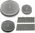 Essential Cake Decorating Acrylic Disk Kit - 3 Sets - Round 5.5”, 7.5” and 9.5" Disk Sets (2 disks per size)