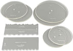Essential Cake Decorating Acrylic Disk Kit - 3 Sets - Round 6.5", 8.5", 10.5" Disks Sets (2 disks per size)