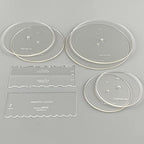 Essential Cake Decorating Acrylic Disk Kit - 3 Sets - Round 6.5", 8.5", 10.5" Disks Sets (2 disks per size), alternate view 3