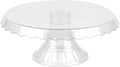 Essential Clear Cake Stand - Round Plastic Dessert Display for Parties, Weddings & Birthdays - Cupcake Holder