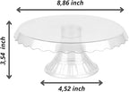 Essential Clear Cake Stand - Round Plastic Dessert Display for Parties, Weddings & Birthdays - Cupcake Holder, alternate view
