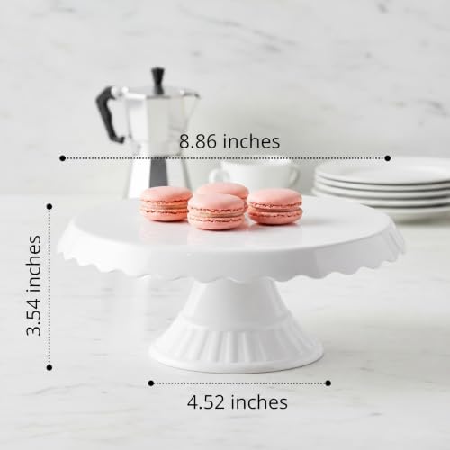 Essential Round Cake Stand - White Plastic Dessert Display for Birthday, Wedding & Party - Cupcake Holder, Candy, alternate