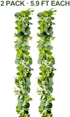 Eucalyptus Garland 2 Pack, 5.9 FT Wedding Table Greenery, alternate view 3