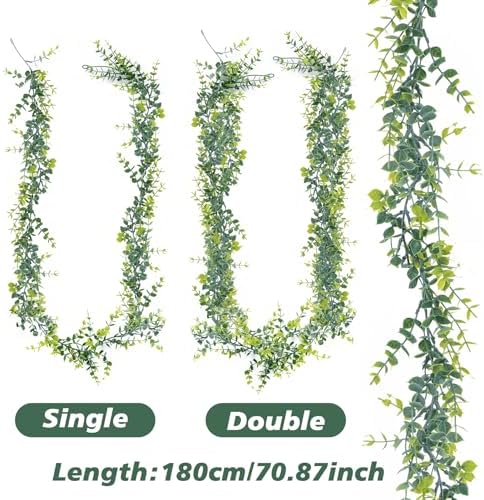 Eucalyptus Garland - 2 Pcs Artificial Greenery Garland, alternate view 3