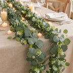 Eucalyptus Garland 4 Pack, 5.9 Ft Faux Greenery for Weddings